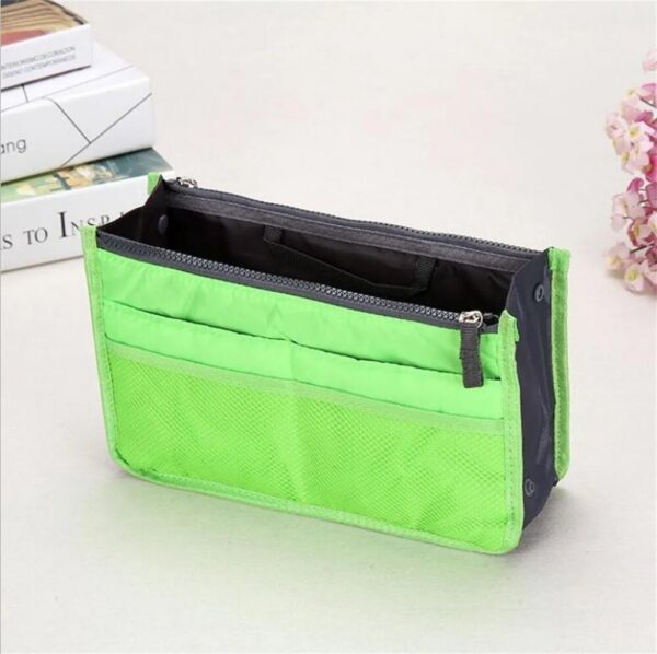 Multifunctional Bi-fold Double Zipper Capacity Storage Arrangement Makeup Toiletries Large Classification Bag
