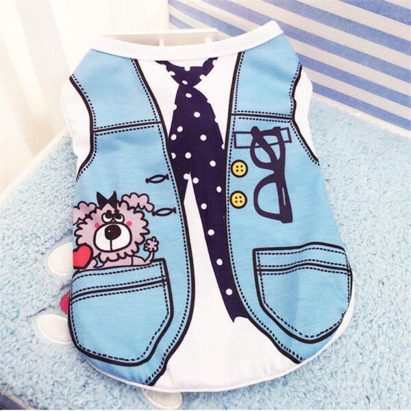 5ba9d2014efae389 Cartoon Clothing Shirt Casual T-Shirt for Small Supplies Puppy Dogs Soft Vests Summer Pet Dog Clothes