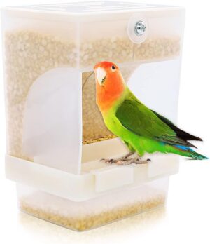 5baf94801343dea2 Rypet No-Mess Bird Feeder - Parrot Integrated Automatic Feeder for Small to Medium Birds