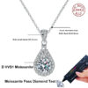 5bb09210fcec1aee NeeTim 2CT Moissanite Pendant For Women Diamond Necklace Sterling Sliver Plated White Gold Wedding Fine Jewelry for Girl