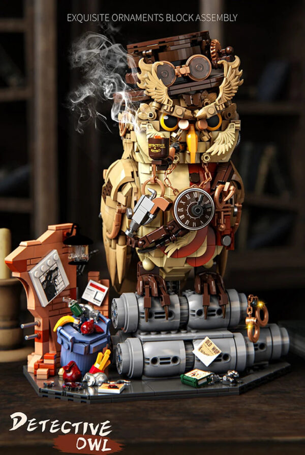 1200+pcs Owl Detective Magic Animal MOC Building Blocks Set Educational DIY Toys for Kids Adult Gifts Creative Bricks Toy Model