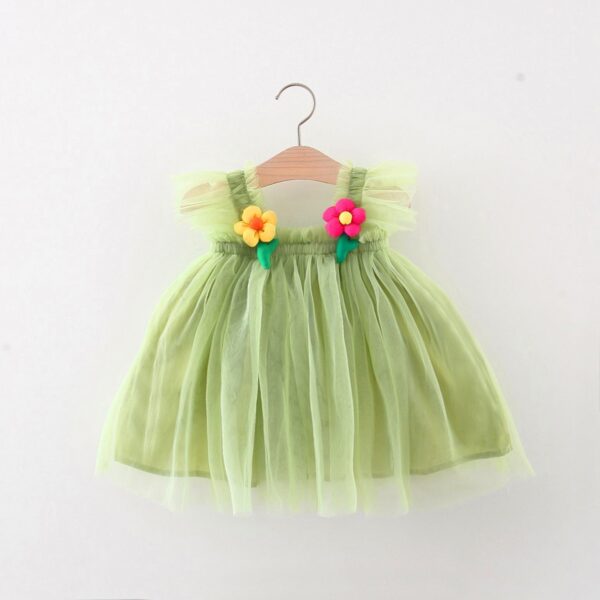 Summer Delicate Flower Evening Dress Children Clothes Soft Skin-friendly Voile Baby Girl Fairy Dresses Wedding 0 To 3 Y Toddlers