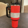 Electric 40oz Tumbler Yellow Orange Green QUENCHER H2.0 Stainless Steel Tumblers Cups with Handle Lid and Straw Winter Neon Pink Car Mugs GG0326