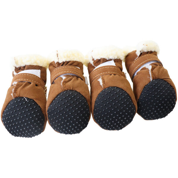 4pcs Winter Dog Anti-slip Snow Small Dogs Thick Cat Puppy Shoes Socks Pet Boots for Chihuahua Yorkshire