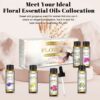 5bd0616cec5aa66e EUQEE 6 Bottles Floral Series Essential Oils Set For Diffuser Candle Making-Rose Lavender Ylang Ylang Jasmine Geranium Chamomile