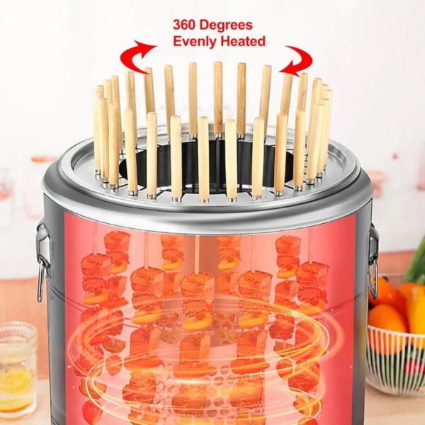 5bd1ba3f1c53d409 Stainless Steel Wrap-around Grill Charcoal Grill Smokeless Grill Cooking Grate Portable Camping Oven Household Barbecue Tools