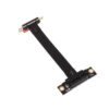 PCIE X1 Dual 90 Degree Right Angle Extension Cable PCI Express 1x Riser Card Ribbon Extender