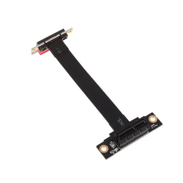 PCIE X1 Dual 90 Degree Right Angle Extension Cable PCI Express 1x Riser Card Ribbon Extender