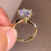 3ct Diamond Solitaire Woman Sier Yellow Gold Moissanite Engagement Wedding 2ct moissanite Ring with Certificate