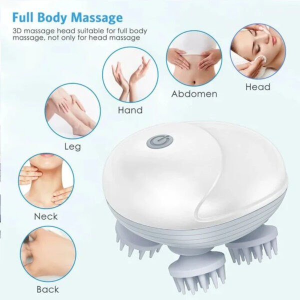5c0a06cb57394916 Deep Scalp Massager Head Cleaning Massager Also Suitable for Pets Electric Massage Tool Washable and Portable