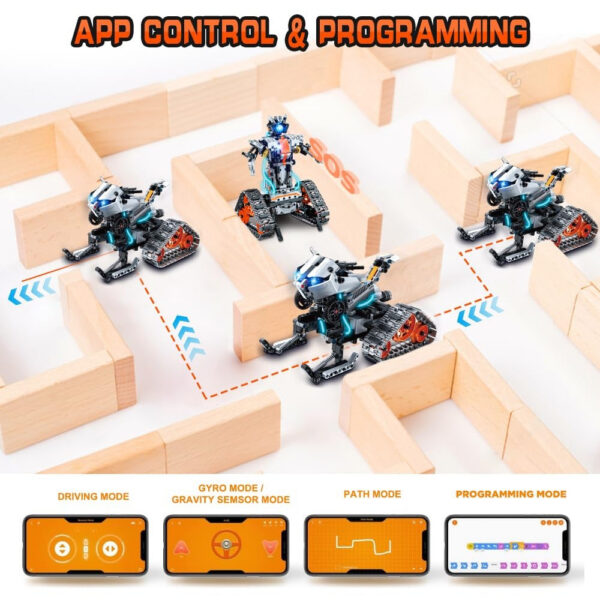 5c0af01dd92f2fe3 724pcs 4 in 1 City Technical Programming RC Robot Building Kit Stem Racing Car 6-16 Year Old Kids Bricks Toys for Boys Gifts