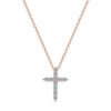 EWYA Real Moissanite Jesus Cross Pendant Necklace for Women Sterling Sier 2.5 3 4mm Diamond Chains Necklaces Fine Jewelry