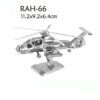 3D Metal Military J-20 J-10B SU-34 KA-50 Fighter UFO RAH-66 Helicopter DIY Handmade Assemble Model Jigsaw Puzzles