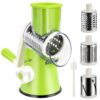 YNNICO Rotary Grater - Manual Mandoline Non-slip Suction Base, Vegetable Slicer