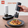5c4adebe302db4c2 2024 NEW Huohou Electric Grinder Pepper Seasonings Spices Grain Mill Salt Shaker LED Light 6 Modes Kitchen Cooking Tool 2pcs Set