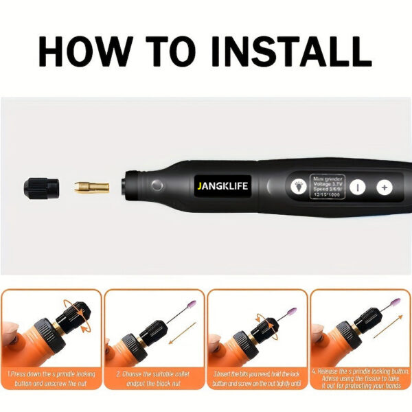 USB Cordless Rotary Tool Kit Woodworking Engraving Pen DIY For Jewelry Metal Glass Mini Wireless Drill