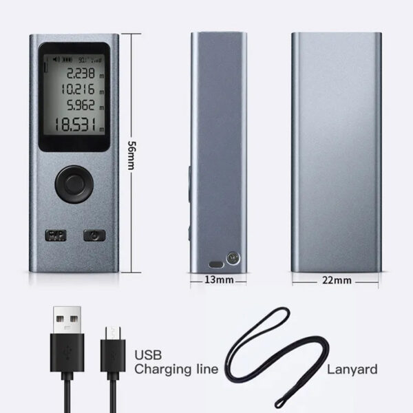Mini Rangefinder 30M High Precision Measurement Laser 24g USB Rechargeable Handheld Distance Meter Smart Portable