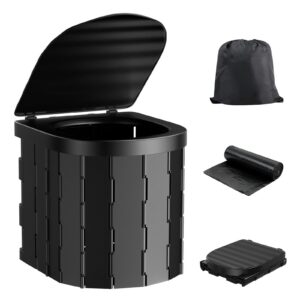 5c9b2283099a88e8 Toilet Portable Adults, Folding Waterproof Porta Potty for Camping, Car, Bucket, Travel, Outdoor, Hiking, Trips, Boat, Beach, Tent