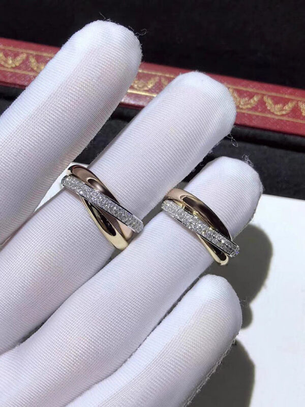 5c9cc6d1bbdfa864 Sterling Sier High Quality Exquisite Diamond Tricolor 3-in-1 Ring for Women Fashion Classic Jewelry Party Gift