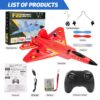 F22 Raptor RC Plane 2.4G 2CH Remote Control Flying Glider With LED Lights EPP Foam Airplane Toys For Children Gifts