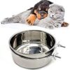5ca417bd13a92b0e Pet Feeder Water,10oz 20oz 30oz Bird Hamster Small Animal Cup with Holder,Stainless Steel 10oz Cage Coop Hook Cup for Small Animal Cage Bowl (10oz Stainless Steel Bowl)