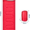 5ca5104656b8c136 Holdfiturn Sleeping Bags for Adults, Backpacking Lightweight Waterproof Single Sleeping Bag, Rectangular Envelope Sleeping Bag, 3 Seasons of Camping Hiking and Outdoors for Adults & Kids Red
