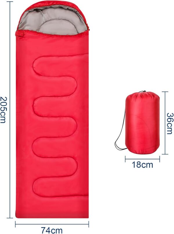 5ca5104656b8c136 Holdfiturn Sleeping Bags for Adults, Backpacking Lightweight Waterproof Single Sleeping Bag, Rectangular Envelope Sleeping Bag, 3 Seasons of Camping Hiking and Outdoors for Adults & Kids Red