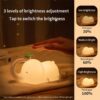 5cb1d5b2e1ff8e63 Cute LED Night Light Touch Sensor Cartoon Kid's Nightlights Silicone Child Holiday Christmas Gift Bedside Lamp Bedroom Decor