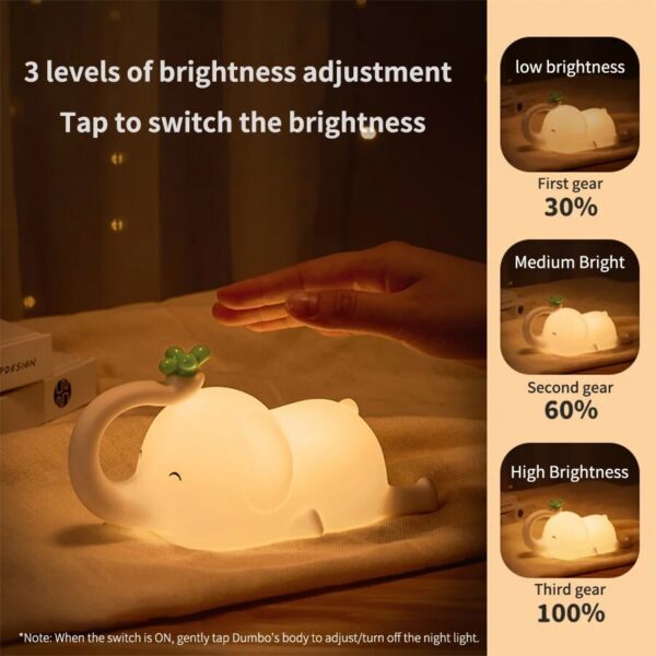 5cb1d5b2e1ff8e63 Cute LED Night Light Touch Sensor Cartoon Kid's Nightlights Silicone Child Holiday Christmas Gift Bedside Lamp Bedroom Decor