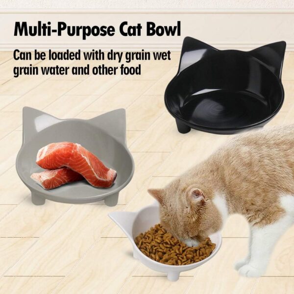 5cbd19b69faf6f7c Cat Food Bowls, Non-Slip, Safe Food-Grade Melamine, Anti-Skid Base, Shallow Design, Dishwasher-Safe, 8 Ounces