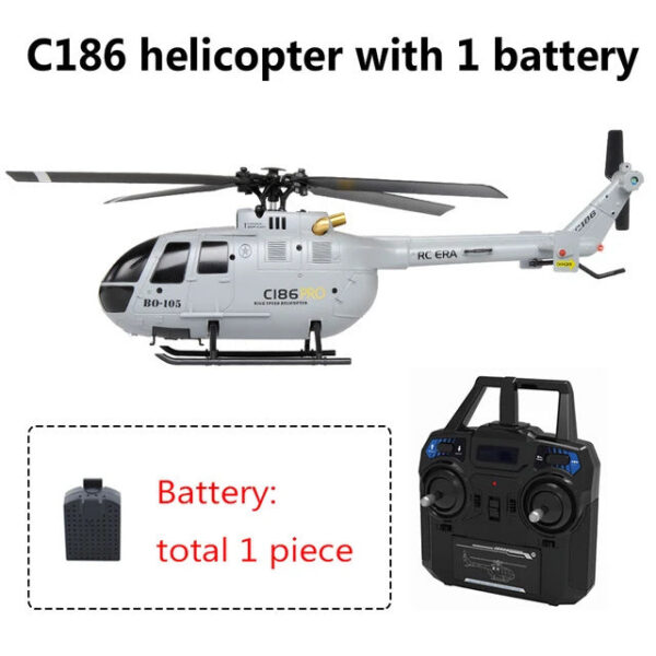 5cd03c4d614ba629 C186 Pro B105 2.4G RTF RC Helicopter 4 Ppropellers 6 Axis Electronic Gyroscope for Stabilization Remote Control Hobbies Toys