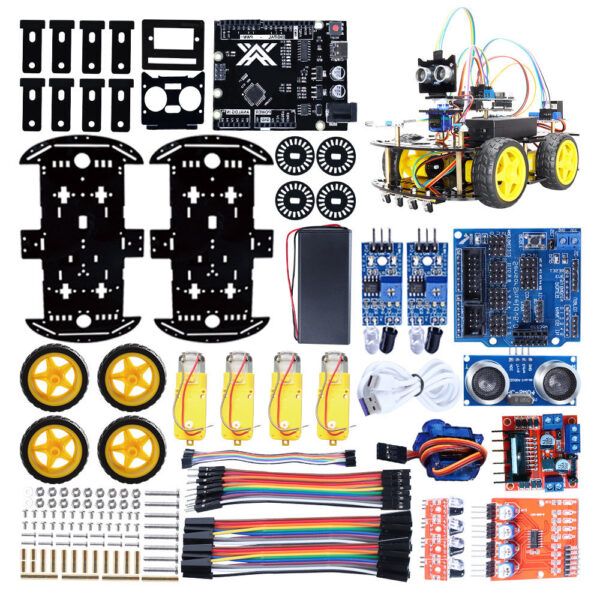 5cd2f3c94868cda3 New Smart Robot Car Coding for Arduino Programming Great Fun Education Learning Robotic Complete Automation Kit For Projects