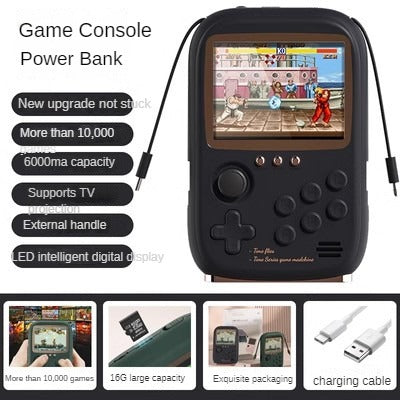 5cdccd6950cbee2b DY19 Mini Power Bank Portable Retro handheld Console 6000mAh capacity 3.2 Inch Soft Light Color Screen 10000+ Game