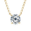5ce2c63049bede6a Lnngy 1CT 2CT 3CT Moissanite Pendant Necklace For Women Original 925 Silver Chains Solitaire Drop Necklaces Bridal Fine Jewelry