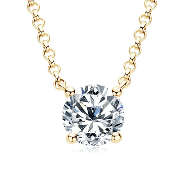 5ce2c63049bede6a Lnngy 1CT 2CT 3CT Moissanite Pendant Necklace For Women Original 925 Silver Chains Solitaire Drop Necklaces Bridal Fine Jewelry
