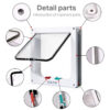 5cec7a5f8f5a5f4d Cat Flap Door with 4 Way Security Lock Controllable Switch Transparent ABS Plastic Gate Puppy Kitten Safety in&out Pet Doors Kit