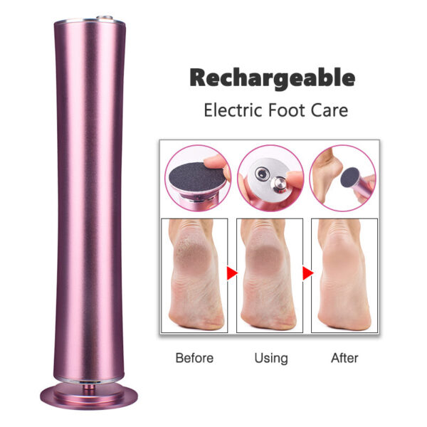 USB Rechargeable Wireless Electric File Cuticle Callus Remover hine Pedicure Tools Foot Heel Care Tool With Sandpaper