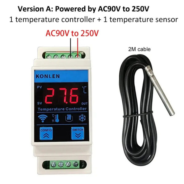 Tuya WIFI Temperature Sensor Thermometer Controller Freezer Fridge Heating Thermostat Smart Life Aquarium Incubator Temp Logger