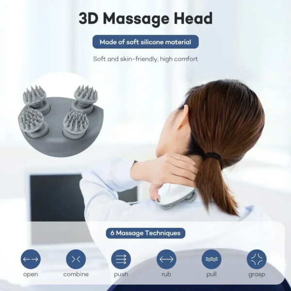 5d1490ca5c14e62f Electric Scalp Head Massager Red Light Therapy Antistress Relax Body Massage Remove Muscle Tension Tiredness Massageador Tool
