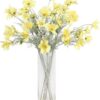 5d20bd27091302bd 2 Pcs Artificial Fake Flowers Plants Cosmos Silk Flower Arrangements Wedding Bouquets Decorations Plastic Floral Table Centerpieces for Home Kitchen Garden Party Decor Approx 23.6'' High - Light Blue