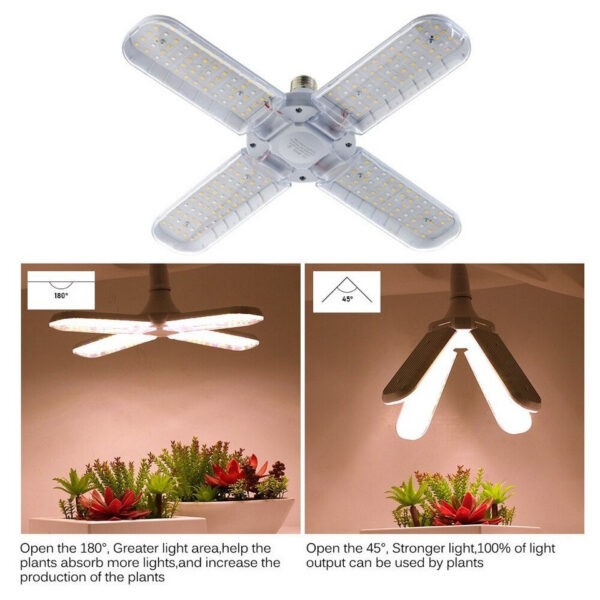 5d2c3327f36a47ab 24W 36W 48W LED Light E27 Foldable Phyto Full Spectrum SMD2835 Bulb for Indoor Plants Bloom Flowering Grow Lamp Garden