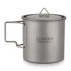 Lixada Ultralight Titanium 300/350/550/650ml Outdoor Cup Camping Picnic Water Mug Tableware with Foldable Handle
