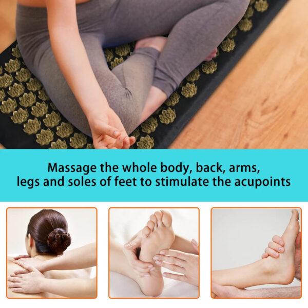 5d37337ace0356d9 Kuznetsov's Applicator Nonslip Acupressure Yoga Cushion Sensi Massage Body Mat With Needle Foot Massager Pillow Neck Fitness Pad