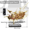 5d48cc2c021e1937 Piececool 3d Metal Puzzles Nine Heavens Boat Ship Model Building Kit DIY Toy Jigsaw for Adult Brain Teaser Creative Gifts 701pcs