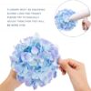 Auihiay 64pcs Silk Hydrangea Artificial Flowers, Artificial Hydrangea Flowers with Stems, Full Hydrangea Flowers for Wedding Centerpieces, Home, Garden, Party Decoration (Blue)