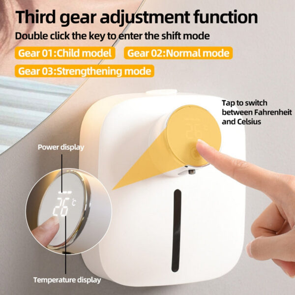 Hot Dispenser Automatic Wall-mounted Rechargeable Temperature Display Liquid Foam Soap Dispensers Hand Sanitizer hine