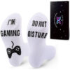 QAPIZM Do Not Disturb I'M Gaming Socks, Men Gifts Ideas Valentines Day Kids