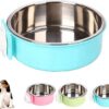 5d78525dc9f4cc47 Crate Dog Cat Bowls, Removable Stainless Steel Hanging Pet Cage Bowls for Kennel, Water Food Feeder Bowls Cage Coop Cup for Cats, Dogs, Rabbits and Small Animals (Small, Pink)