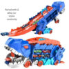 New product folding dinosaur Transporter Car Toys compeve game roll to eat & store die-cast cars（Come with2 Metal Cars）