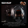 SEASIR Cast X2 Baitcasting Reel 7.3:1 Hybrid Ceramic Carbon Fiber Washer Dual Bearing System N52 Brake Fishing Reels